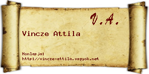 Vincze Attila névjegykártya