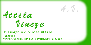 attila vincze business card